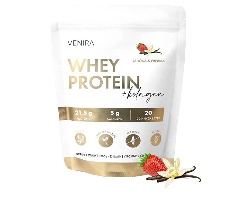 Venira Whey Protein Erdbeer-Vanille Geschmack 1000g