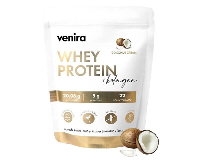 Venira Whey Protein Coconut Cream Flavour 1000g