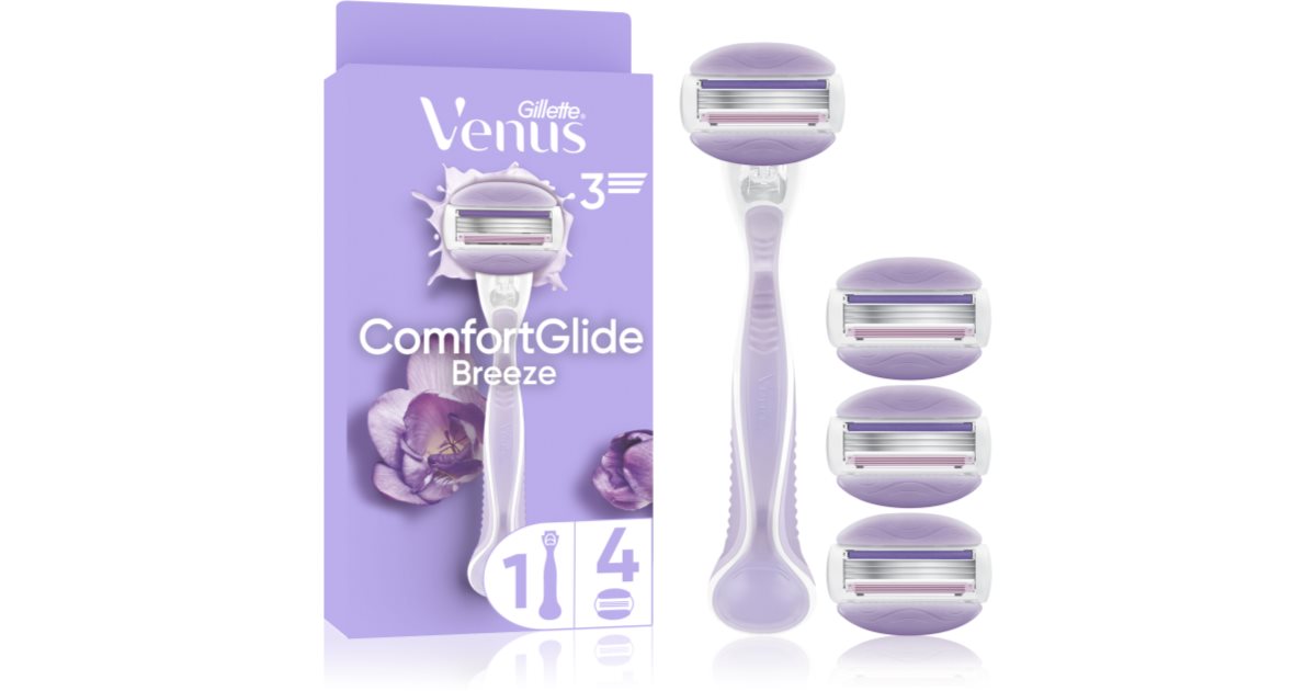 Gillette Venus Glissement confortable Breeze rasoir + 4 lames de rechange