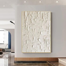 3d emoldurado pintado à mão arte de parede texturizada pintura minimalista branca em tela wabisabi decoração de casa moderna sala de estar arte de parede pintu