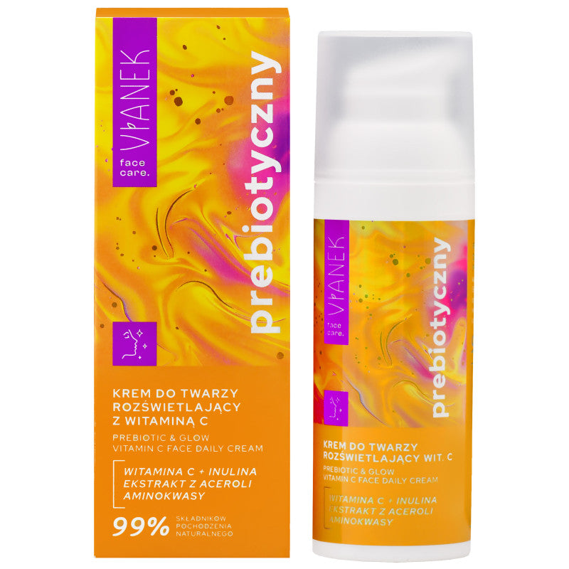 Vianek prebiótico - Crema facial iluminadora con vitamina C 50 ml