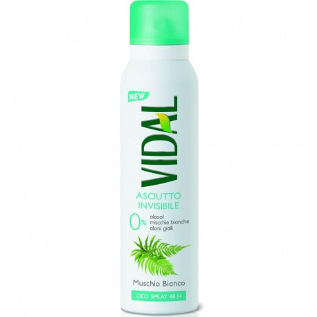 Vidal Vidal Invisible Dry Spray Deodorant 150ml Białe Piżmo