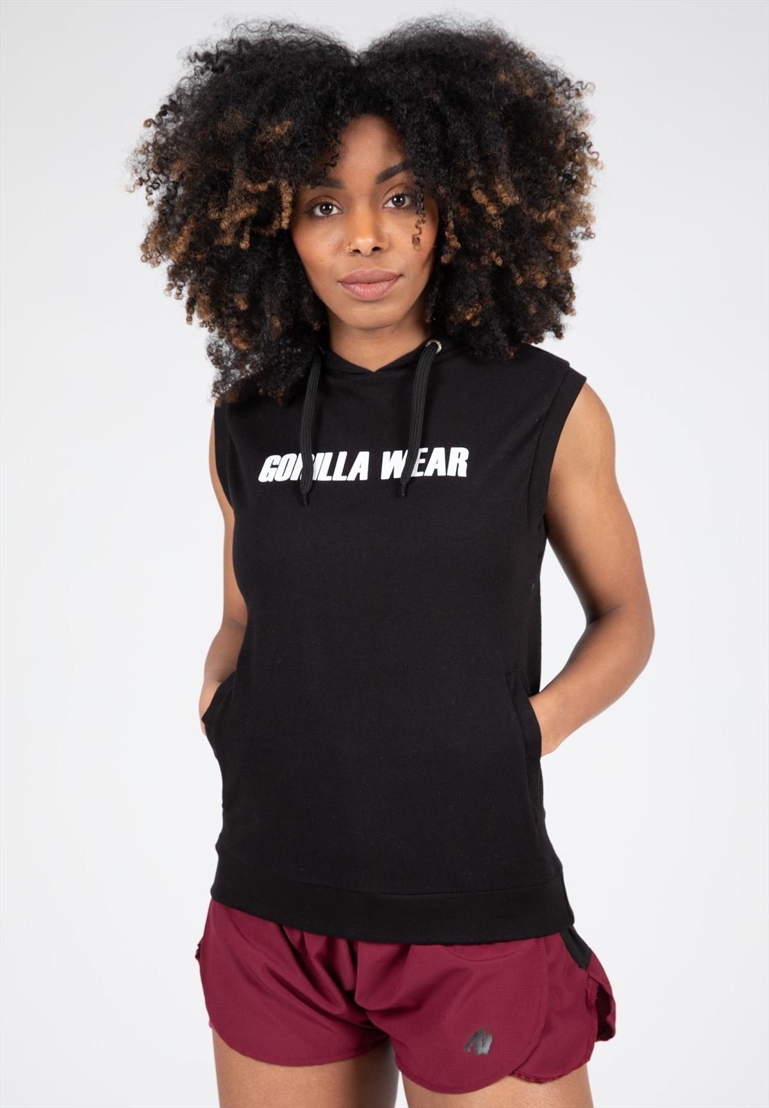 Virginia Sleeveless Hoodie - Black - XL