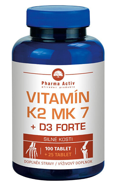 Pharma activ Witamina K2 MK7 + D3 Forte 1000 IU 125 tabletek