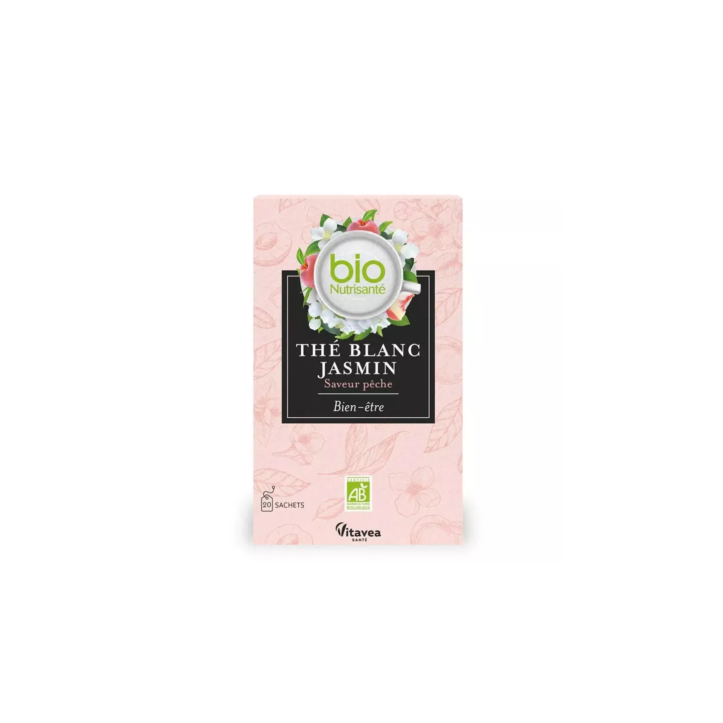 Vitavea Té Blanco Jazmín Melocotón Health BioNutrisanté 20 Sobres