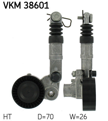 Tensioner Pulley, v-ribbed belt SKF VKM 38601