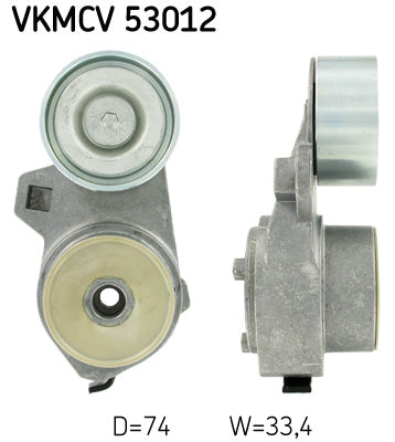 Tensioner Pulley, v-ribbed belt SKF VKMCV 53012