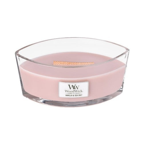 Woodwick Duftlys med havsalt og vanilje 453 g