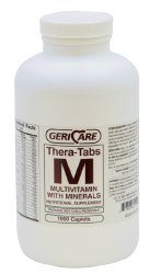 Geri-Care Multivitamin with Minerals Supplement, 100 Count Bottle, 12 Bottles - Case