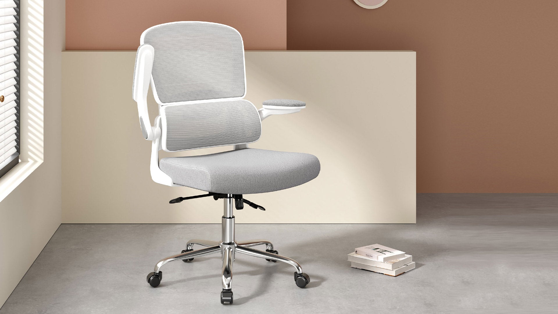 Logicfox Ergonomic Office Chair: Double Lumbar Support White