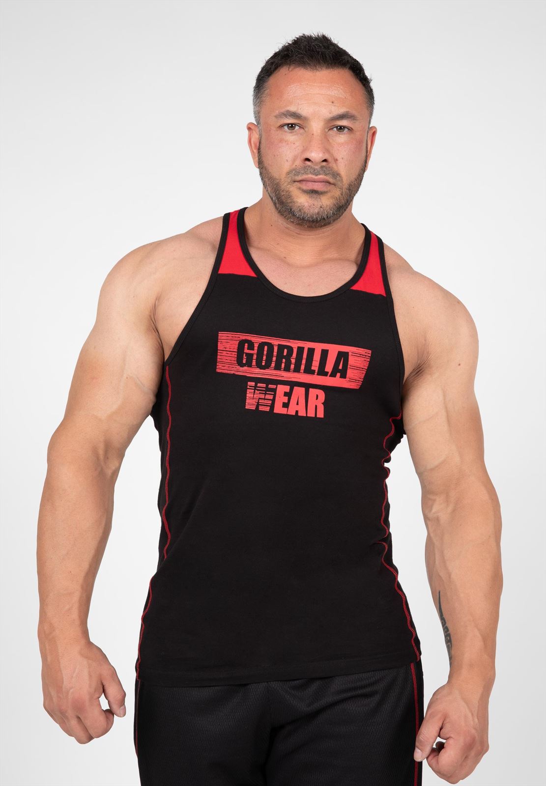 Wallace Tank Top - Black-Red - 3XL
