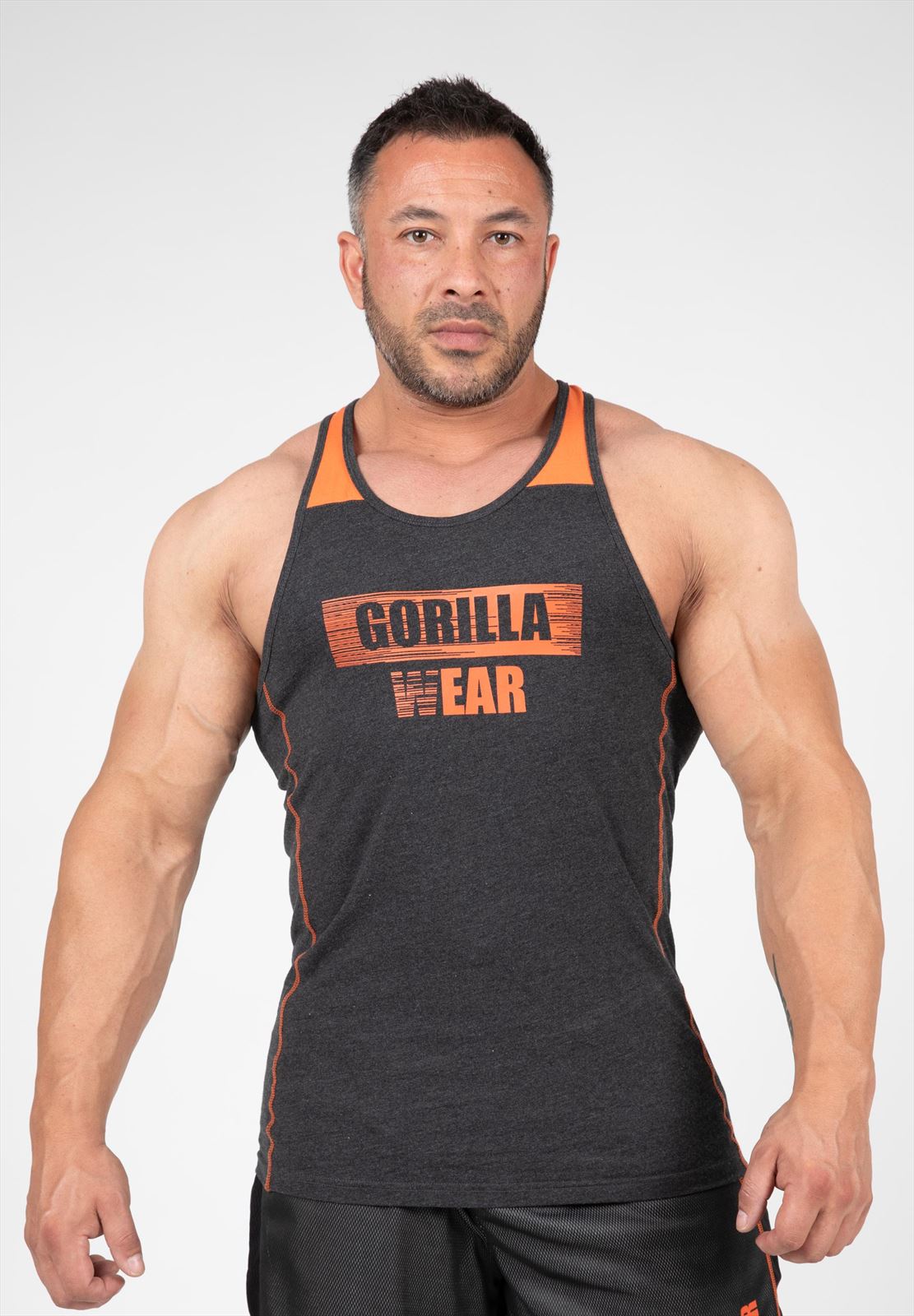 Wallace Tank Top - Gray-Orange - M