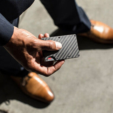 Fenzer™ Carbon Fiber Wallet with Clip, RFID-Blocking Card Holder