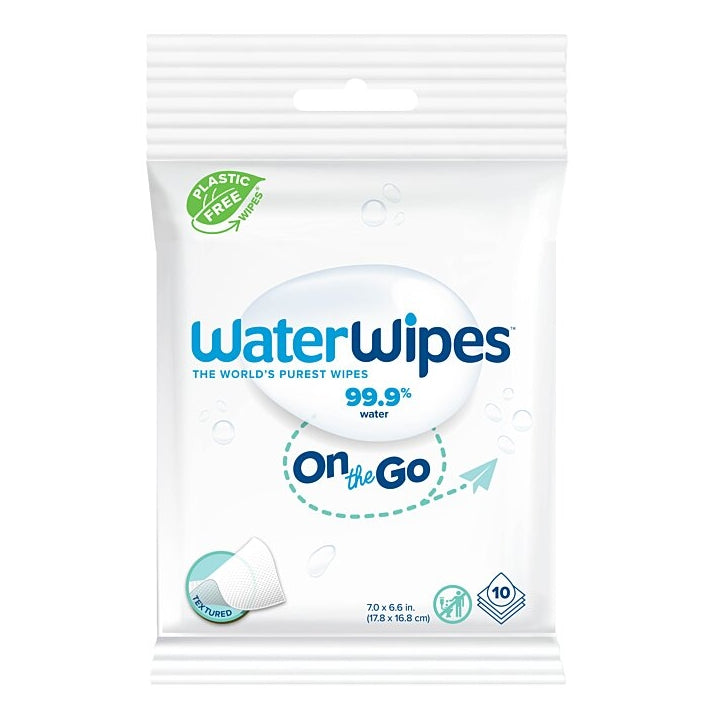 WaterWipes Toallitas para bebés a base de agua "On the Go" x10