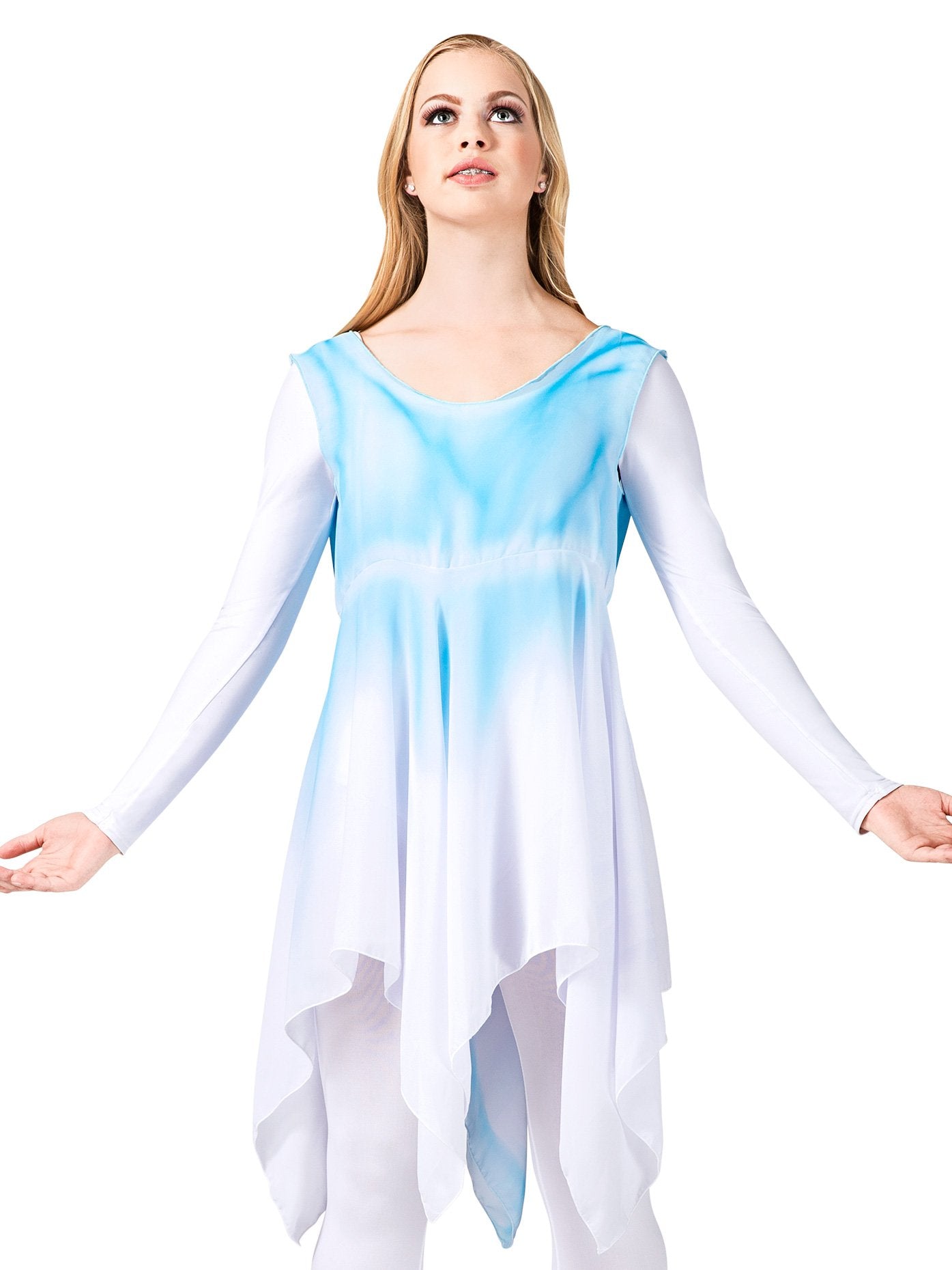 Watercolour Women's Plus Size Hand Painted Handkerchief Dress Purple-Eggplant-Dusy 2X3X WC104P