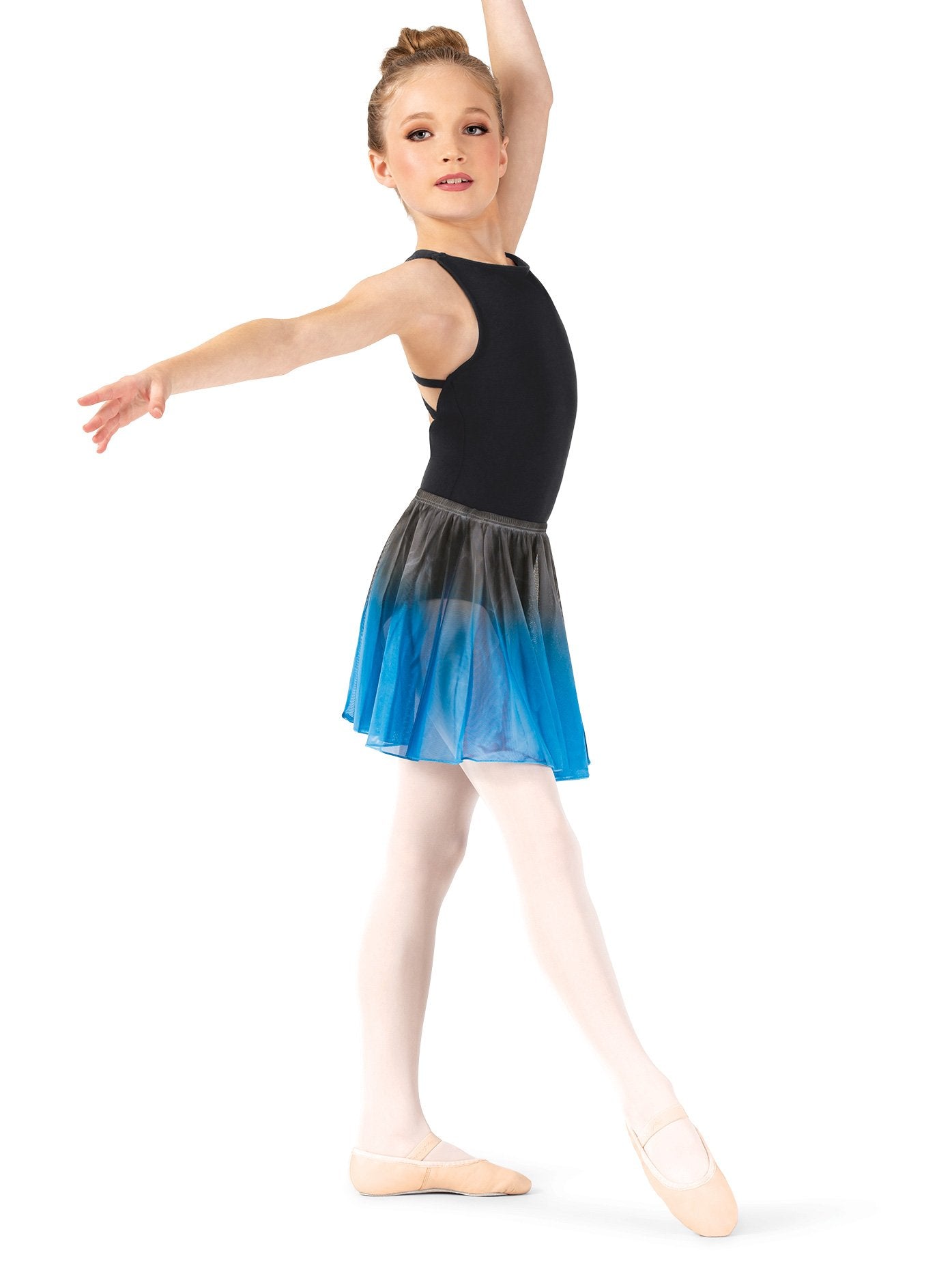 Watercolour Girls Hand Painted Pull-On Ballet Skirt Pewter-Brick TS WC777C