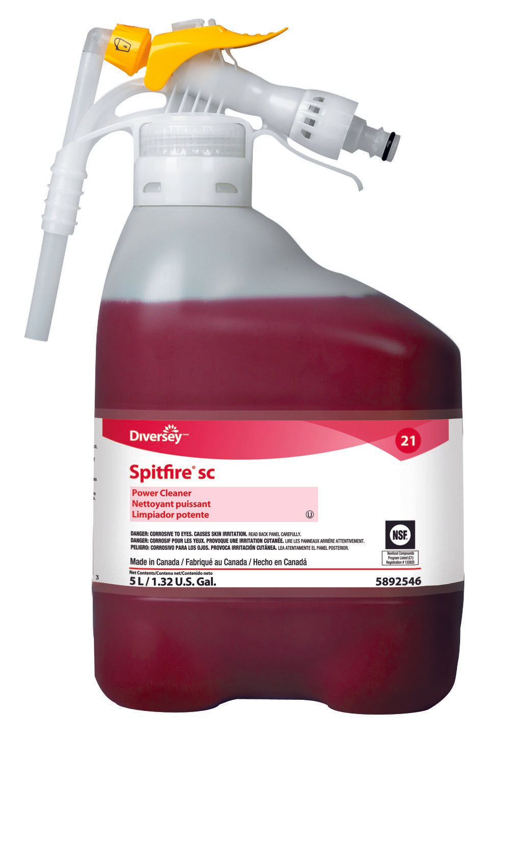 Spitfire SC Surface Cleaner, 5 Liter Bottle, Pine Scent