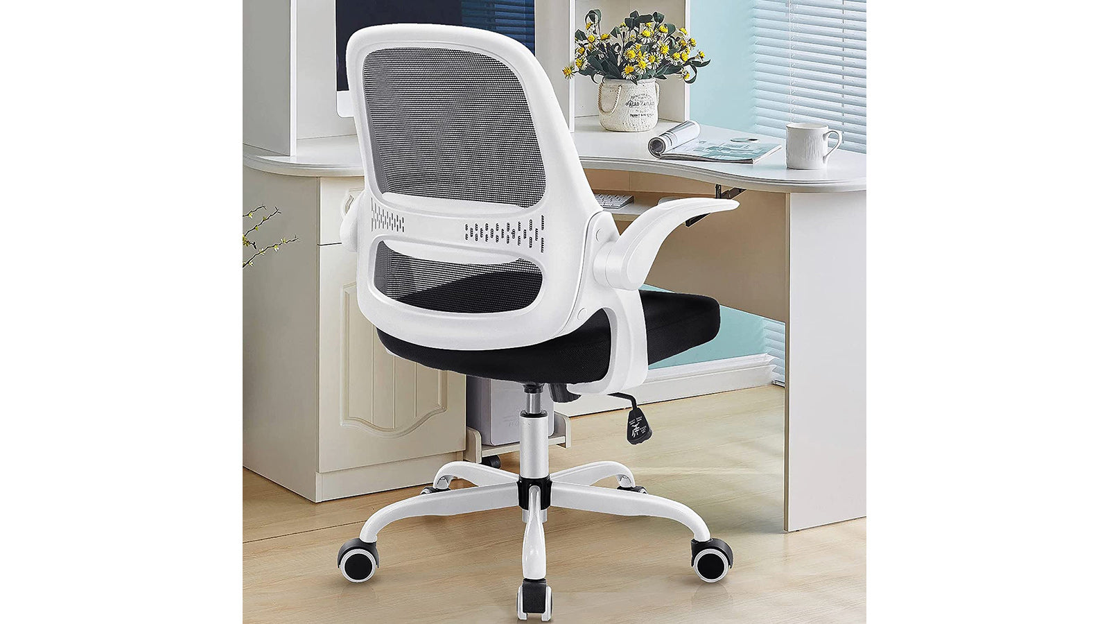 KERDOM FelixKing Office Chair: Waterfall Seat Edge White