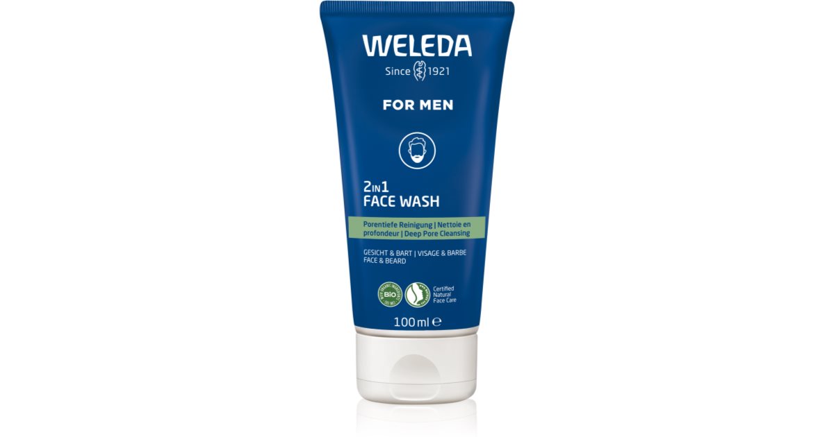 Weleda for men - 2in1 organic face cleanser 100ML