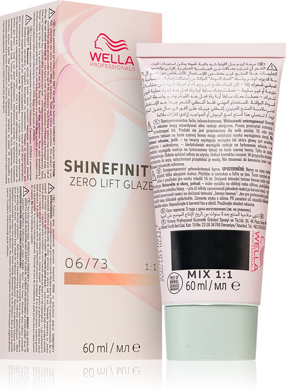 Wella Shinefinity Zero Lift Glaze Engelsk hårfärgning 60ml 06-73 | Mörkbrun guldblond