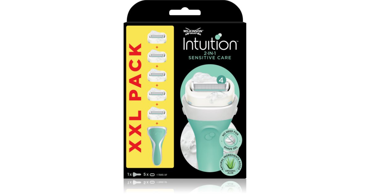 Wilkinson sword Intuition Sensitive Care - Maszynka do golenia + wymienna końcówka (5 szt.)