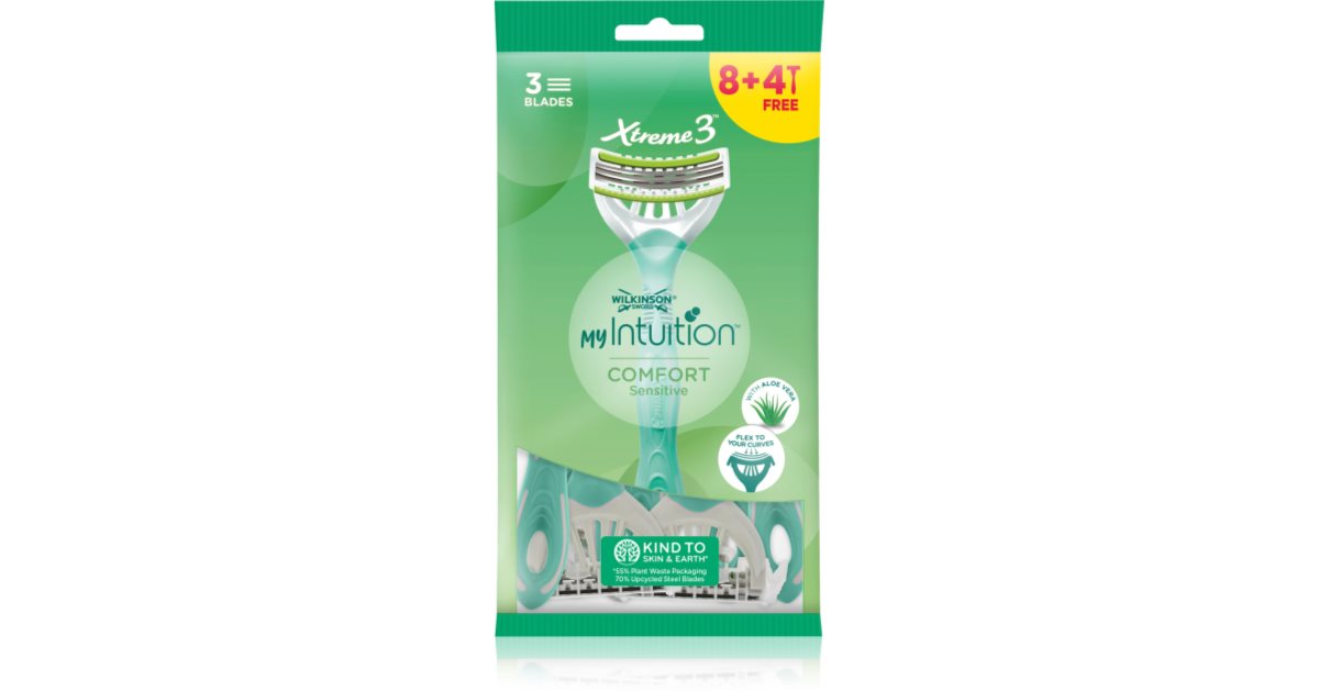 Wilkinson My Intuition Comfort Sensitive - Rasoir jetable pour femme 8+4 pièces