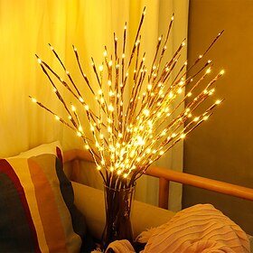 branche de simulation lumières LED flexible branche de lumière LED LED branche de saule lampe lumières décoratives de noël lampe de brindille artificielle 0.75