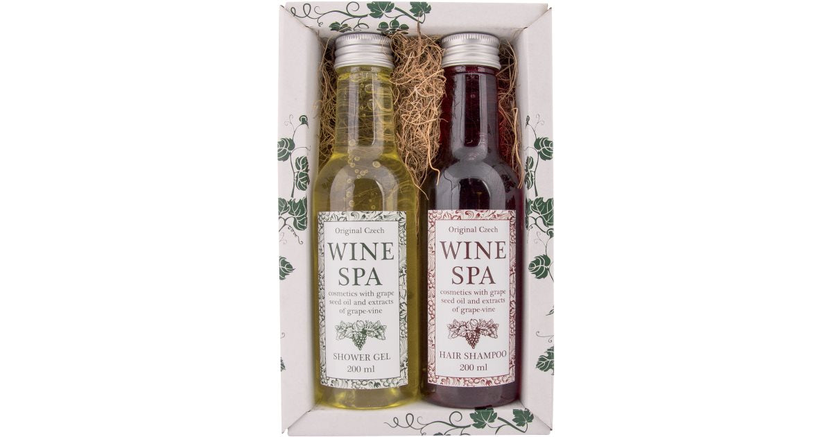 Bohemia Gifts & Cosmetics Wine Spa Shower Zestaw upominkowy Żel pod prysznic 200ml + Szampon 200ml