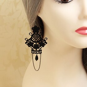 Fille gothique Accessoires Boucles d'oreille Femme Rétro Vintage Punk et gothique Steampunk Halloween Carnaval Mascarade Déguisements d'Halloween faciles