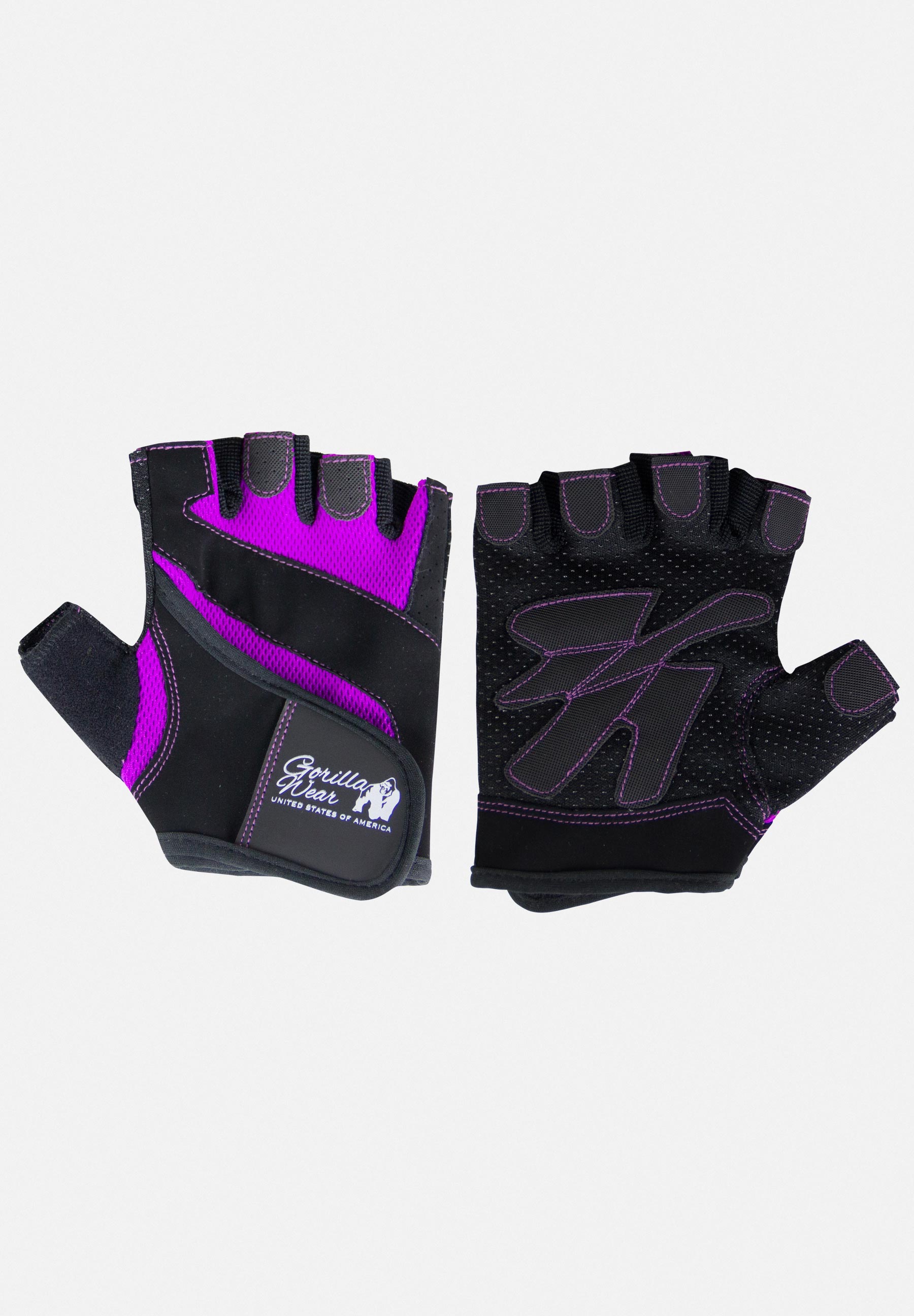 Women's Fitness Gloves - Black-Purple - L