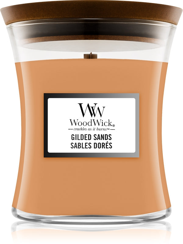 Woodwick Gilded Sands Vase (Golden Sands) - Parfumeret stearinlys - 275,0 g