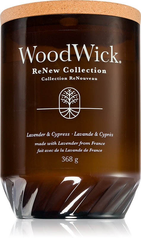 Lumânare Woodwick ReNew Lavandă și Chiparos - 368g