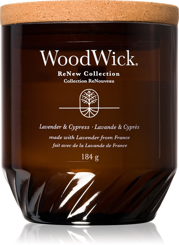 Woodwick Lumânare ReNew Lavandă și Chiparos - 184,0 g