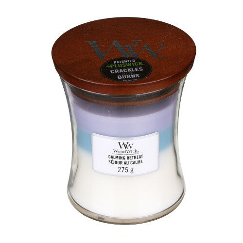Woodwick Medium duftlys Trilogy Calming Retreat 275 g