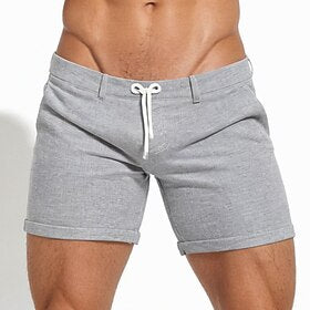 Homme Short de survêtement Short Bermuda Cordon Taille elastique Plein Confort Des sports Court Yoga du quotidien Gymnastique Sportif Mode Grise Micro-élastiqu