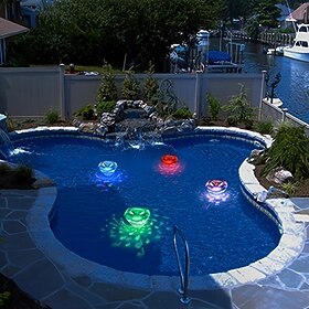 1pc lumières sous-marines multicolores, lumières submersibles LED RVB pour piscine, éclairage de piscine, lumières avec 6 modes pour bain d'enfants, aquarium,