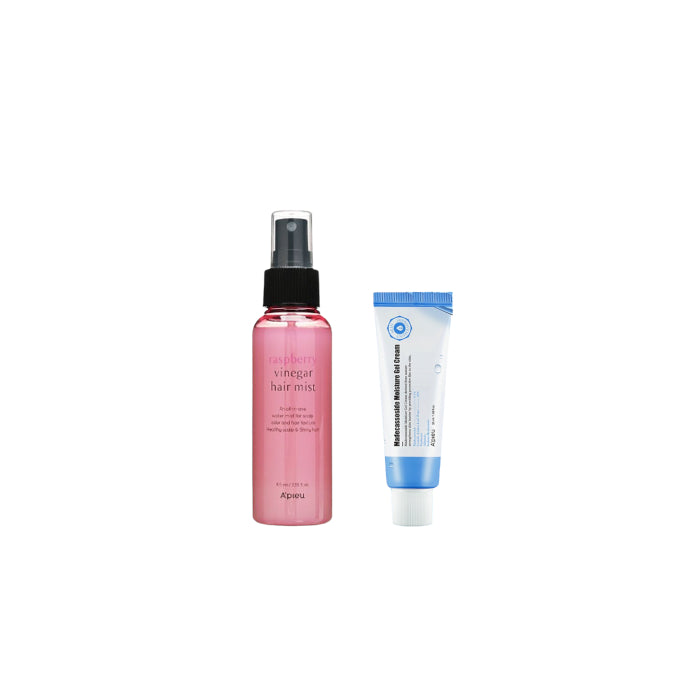 A'PIEU - Raspberry Vinegar Hair Mist - 105ml X A'PIEU - Madecassoside Moisture Gel Cream - 50ml