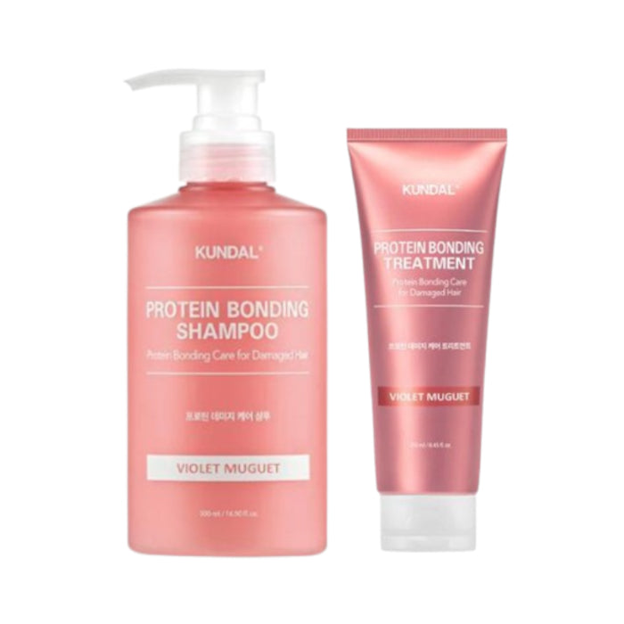KUNDAL - Protein Bonding Shampoo 500ml + Treatment 250ml Set - Violet Muguet