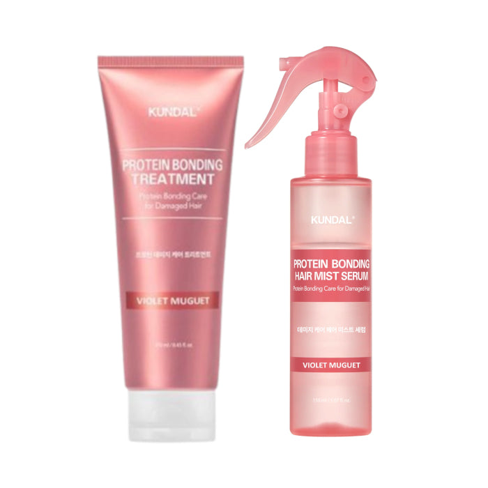 KUNDAL - Protein Bonding Treatment 250ml + Hair Mist 150ml Set - Violet Muguet