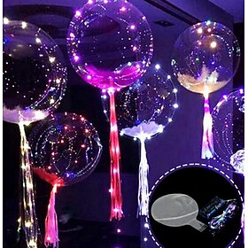 lichtgevende transparante bobo bubble ballons led light up ballonnen kerst bruiloft verjaardagsfeestje decoratie helium ballon