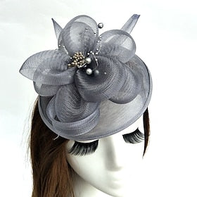 Chapeau derby kentucky fascinators en filet-voiles de cage à oiseaux avec 1 pièce pour mariage-occasion spéciale-casque de fête de thé