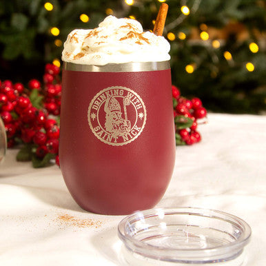 Personalized Drinking with Saint Nick Wine Tumbler