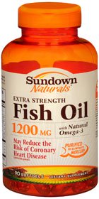 Sundown Naturals Fish Oil Supplement, 1200 mg, 90 Ct Bottle