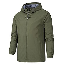 Men's Ski Jacket Outdoor Waterproof Windproof Hoodie Snow Coat Ski Coat Traveling Black Army Green Blue Dark Blue