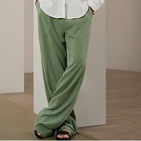 pantalon homme 40% lin pantalon baggy pantalon de plage noir marron cordon élastique design poche avant couleur unie confort doux yoga mode quotidienne streetw