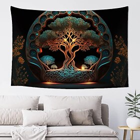 arbre de vie suspendu tapisserie mur art grande tapisserie murale décor photographie toile de fond couverture rideau maison chambre salon décoration inde bohèm