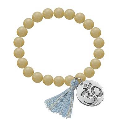 Yoga Jewellery - Engraved Om Bead Bracelet