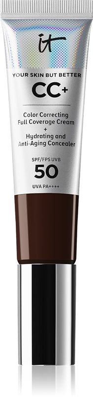 IT Cosmetics Your Skin But Better CC+ Full Coverage Foundation SPF 50+ for Women Deep Mocha 32ml