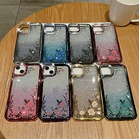 telefon Etui Til iPhone 15 Pro Max Plus iPhone 14 13 12 11 Pro Max Plus Bagcover Bling Glitter skinnende Stødsikker TPU Belægning
