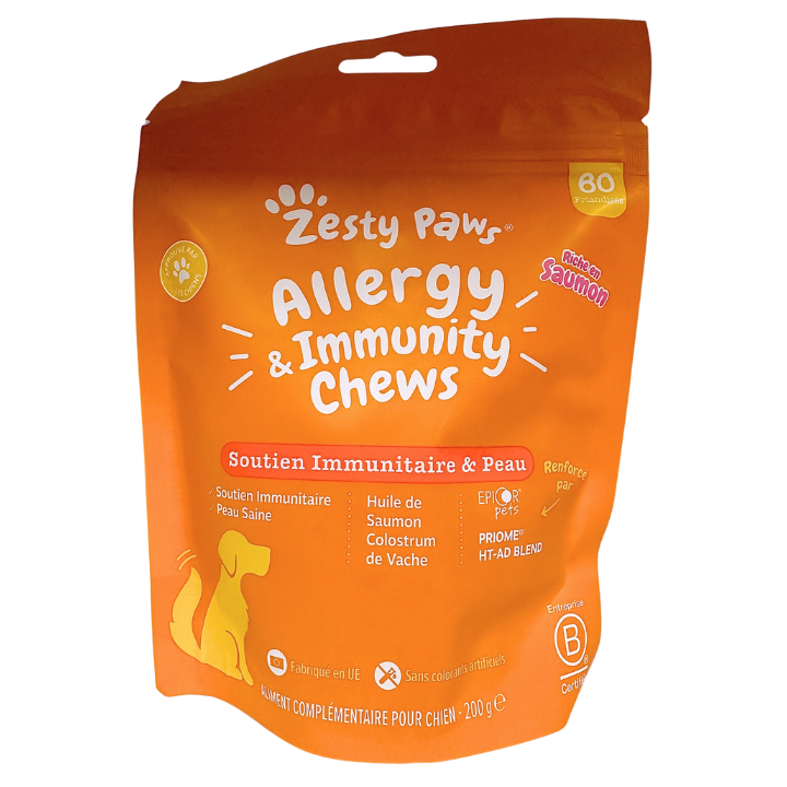 Zesty Paws - Allergy & Immunity Chews - Immune Support & Skin - 60 Salmon Treats